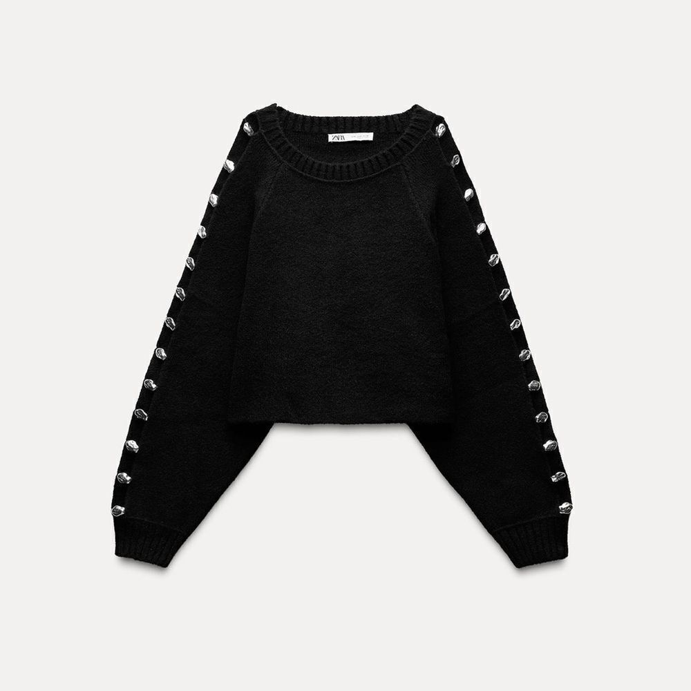 Zara bobble sleeve knit sweater - Picture 4 of 5